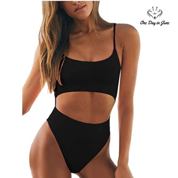 Meyeeka Other - Cut Out Front Lace Up Back High Cut Monokini